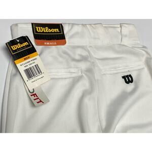 NWT Wilson Men's Adult Size Small White Straight Leg Baseball Pants WTA4330
